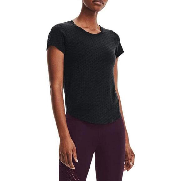 Under Armour Streaker Runclipse Women's Tee Black M  NEW T-Shirt Short Sleeve - Picture 1 of 4